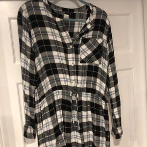 Gap Flannel Shirt Dress